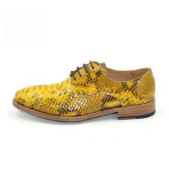 Yellow-Python-Leather-Oxfords