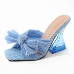 Women Satin High Heel Sandals