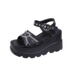 Women Metal Chain Roman Sandals