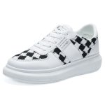 Men Platform Plaid Casual Shoes