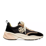 Women's All-Season Sneakers, Black and Khaki Low-Top