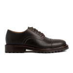 Men’s  Retro Thick-soled Lace-up Leather Casual Shoes, Cacao