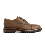 Men’s  Retro Thick-soled Lace-up Leather Casual Shoes, Burnt Copper