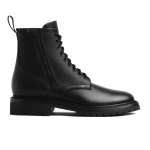 Men's High Top Zipper Lace up Martin Boots, Black