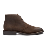 Men's Retro Suede Round Toe Solid Color Boots, Mocha