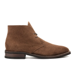 Men's Retro Suede Round Toe Solid Color Boots, Cognac Suede