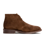 Men's Retro Suede Round Toe Solid Color Boots, Cinnamon Suede