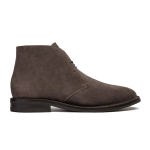 Men's Retro Suede Round Toe Solid Color Boots, Ash