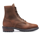 Men’s  Matte Leather Retro High Top Lace-up Martin Boots, Arizona Adobe