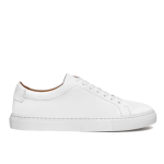 Men’s Lace-up Simple Solid Color Soft Leather Casual Shoes,White