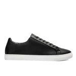 Men’s Lace-up Simple Solid Color Soft Leather Casual Shoes, Black