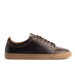 Men’s Solid Color Lace-up Soft Leather Simple Casual Shoes, Cacao