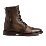 Men's Retro High Top Zippered Martin Boots, Anejo