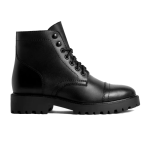 Women's Thick-soled Lace-up Fashionable and Versatile Boots, Black