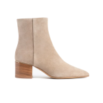 Women's Suede Thick Heel Pointed Toe Short Boots,  Sand