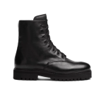 Women's Lace-up Thick-soled Mid-tube Fashionable Martin Boots, Black