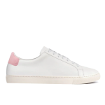 Women's Non-slip Wear-resistant Soft Lace-up Simple Casual Shoes, White x Blush