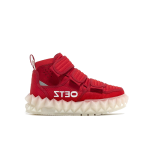 Men's and women's same style Velcro high-top shoes casual shoes,Red