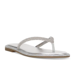 Women's flat casual sandals,Silver