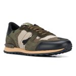 Army green camouflage lace-up men's casual shoes