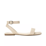 Women's Ankle Strap Flat Sandals,Eggshell